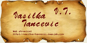 Vasilka Tančević vizit kartica
